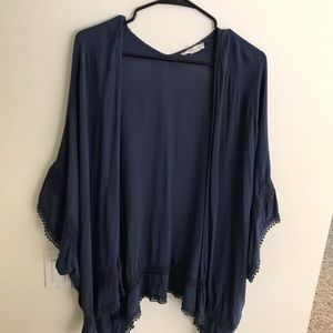Blue beach cover up/shawl